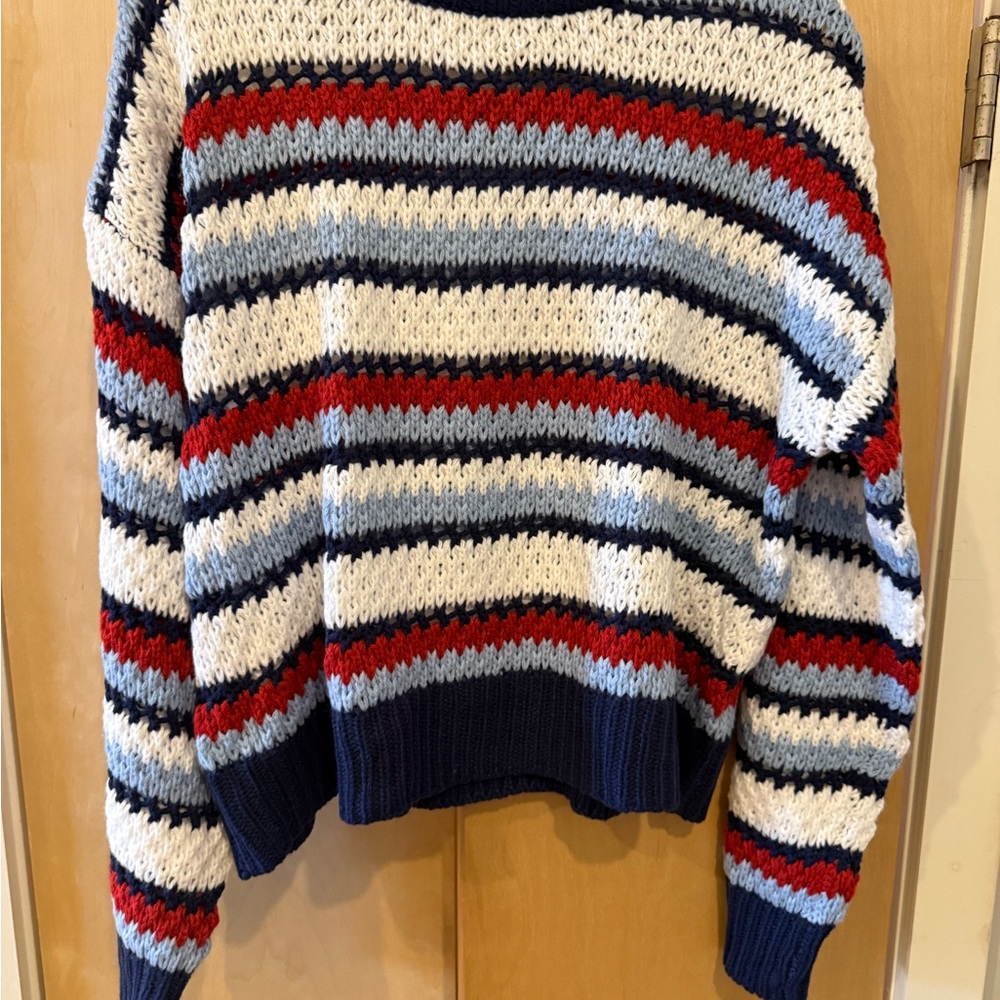 Low Tide Striped Crew Neck Sweater View 6